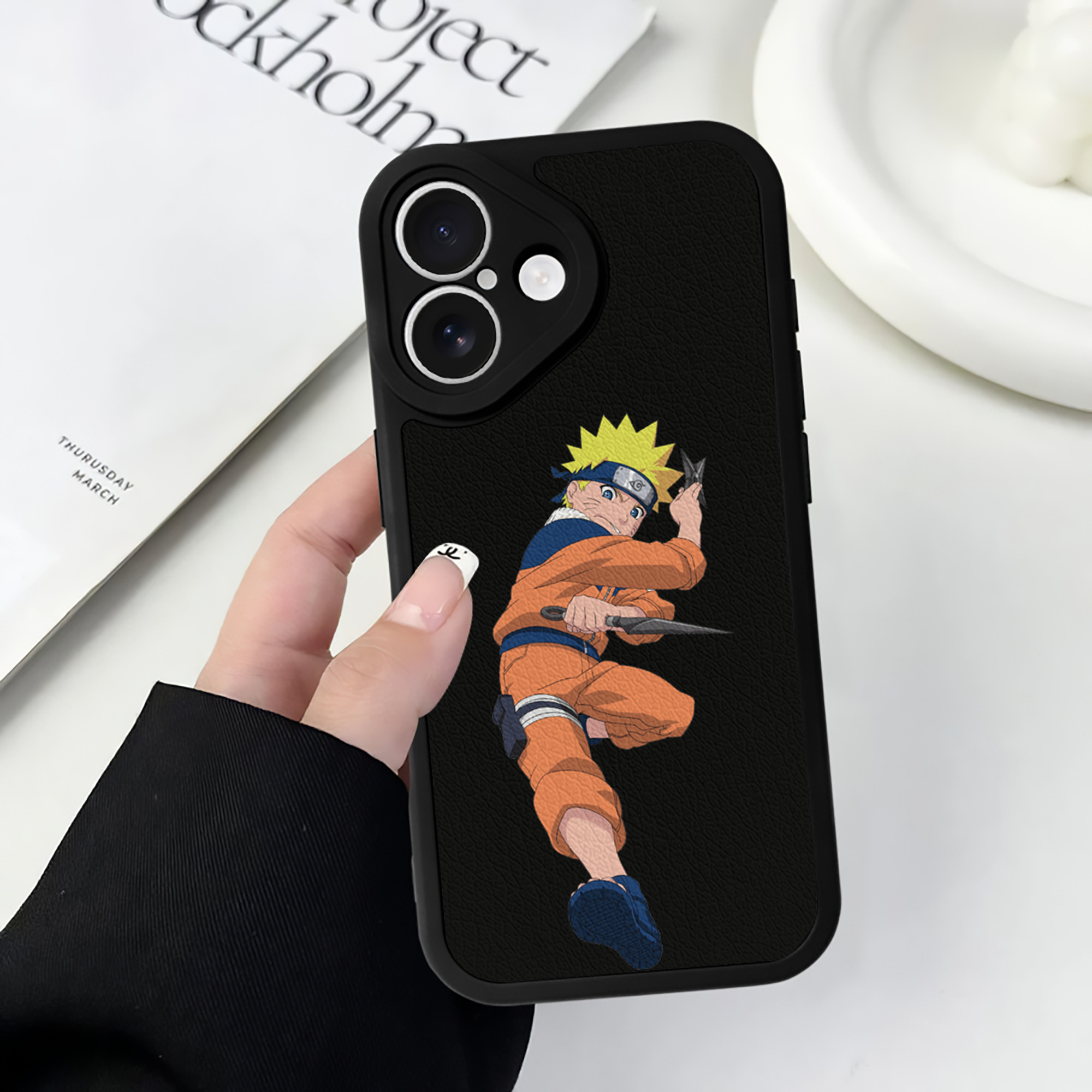 （画像用） NARUTO -ナルト- うずまき ナルト Uzumaki Naruto 【iPhone 16シリーズ対応】シリコンスマホケース（レザー調） 材質：シリコン